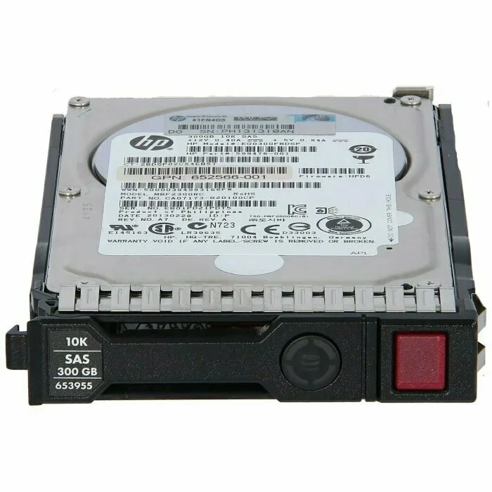 Жесткий диск HPE 300GB SFF SAS HDD (для Gen 8/9) (653955-001B)