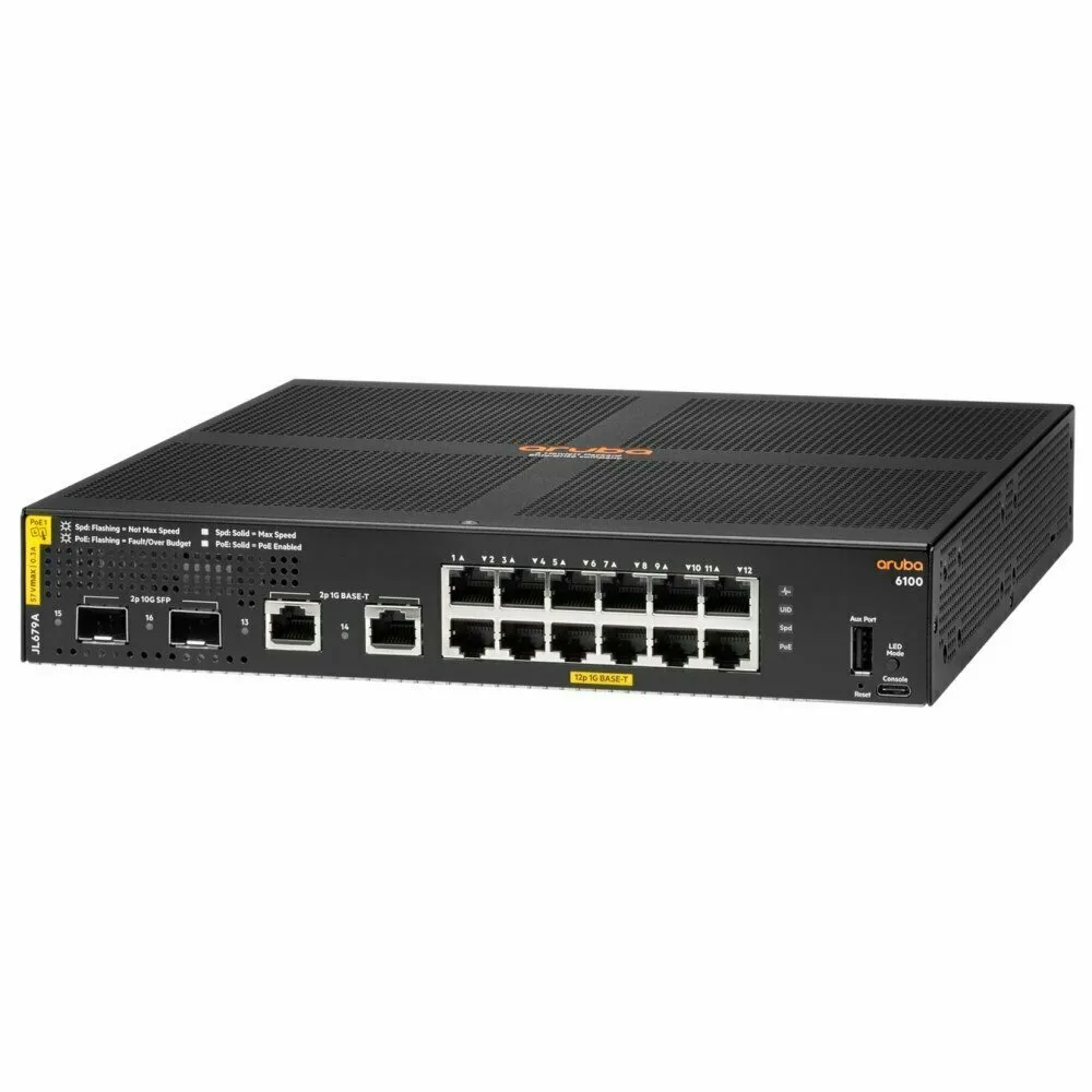 Коммутатор HPE Aruba 6100 12x GbE (JL679A#ABB) Коммутатор HPE Aruba 6100 12x GbE (JL679A#ABB)