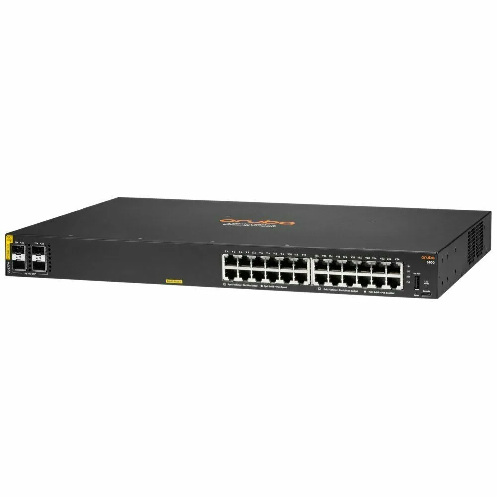 Коммутатор HPE Aruba 6100 24x PoE (JL677A) Коммутатор HPE Aruba 6100 24x PoE (JL677A)