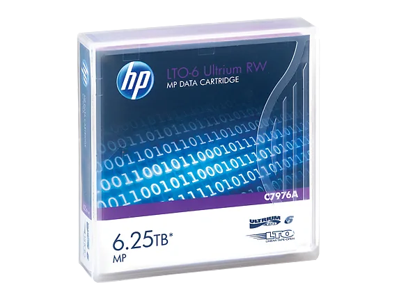 HPE Комплект ленточных носителей LTO-6 Ultrium 2.5/6.25 TB RW 20 Data Cartridges Custom Labeled with Cases (C7976AL)