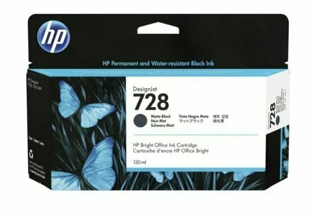 Картридж HP 728 черный матовый / 130 мл (3WX25A)