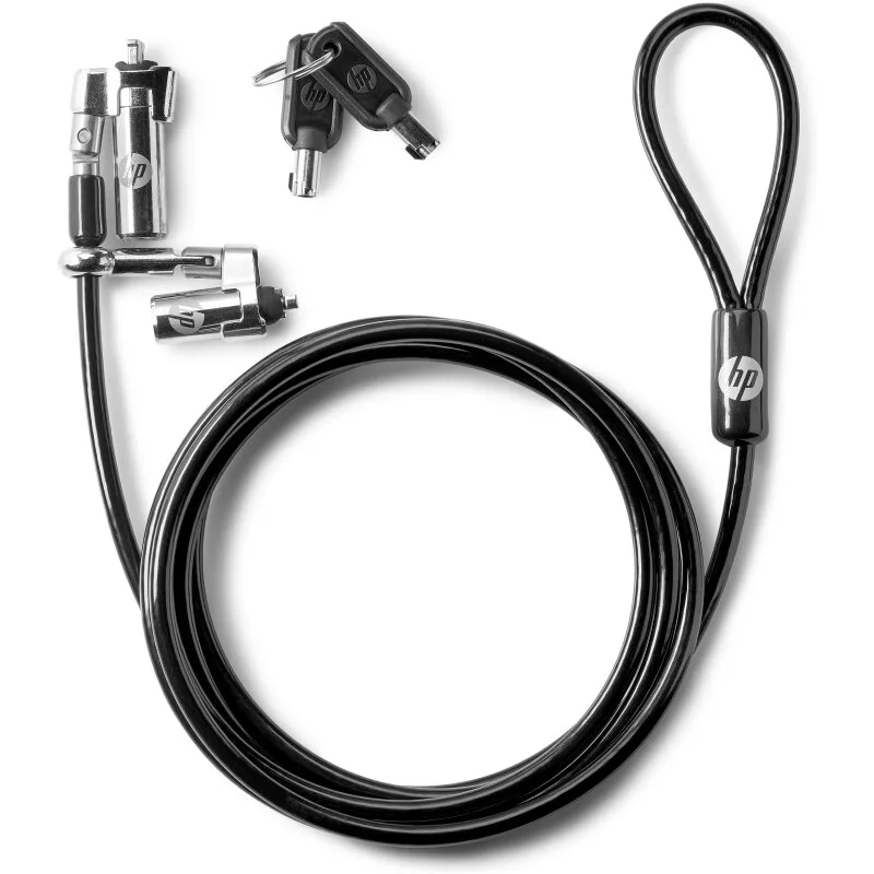 Кабель HP с двумя замками Dual Head Keyed Cable Lock (T1A64AA) Кабель HP с двумя замками Dual Head Keyed Cable Lock (T1A64AA)