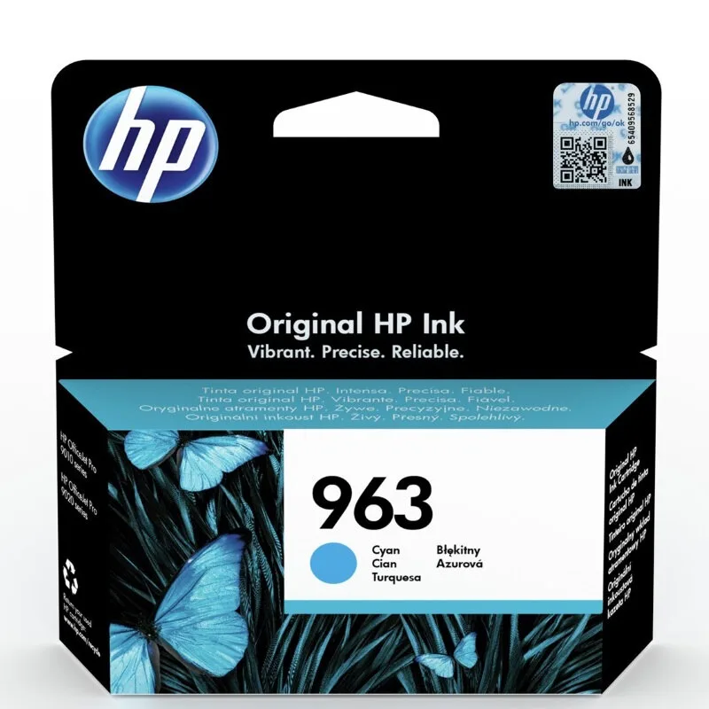 Картридж HP 963, струйный, голубой/ 700 страниц (3JA23AE)