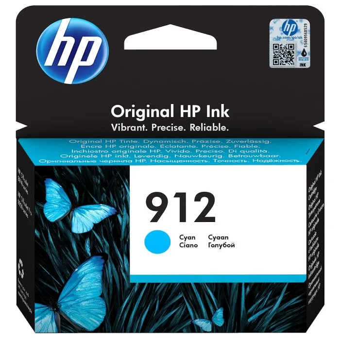 Картридж струйный HP 912 голубой 315 стр. (для OfficeJet 801x/802x) (3YL77AE)