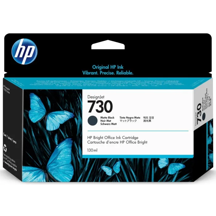 Картридж HP 730 струйный черный матовый (130 мл) (P2V65A)