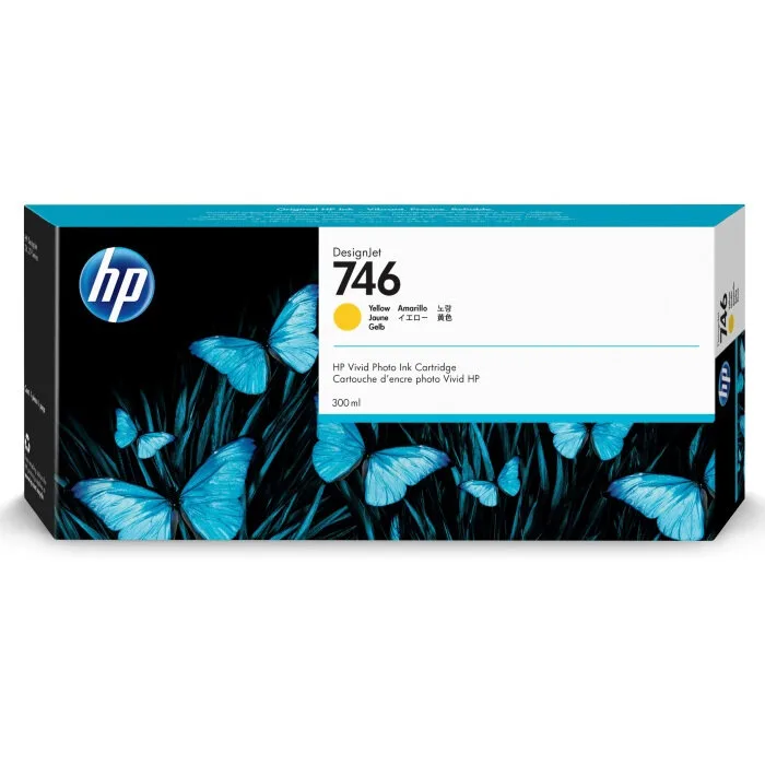 Картридж HP DesignJet 746, 300 мл, желтый (P2V79A)