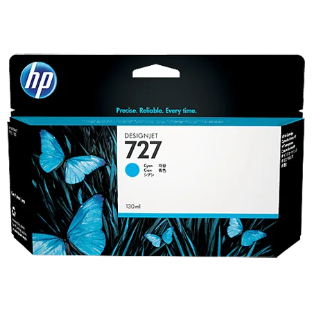 Картридж HP 727 с голубыми чернилами, 130 мл (B3P19A)