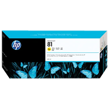 Картридж HP 81 Желтый/ 680мл (C4933A) Картридж HP 81 Желтый/ 680мл (C4933A)