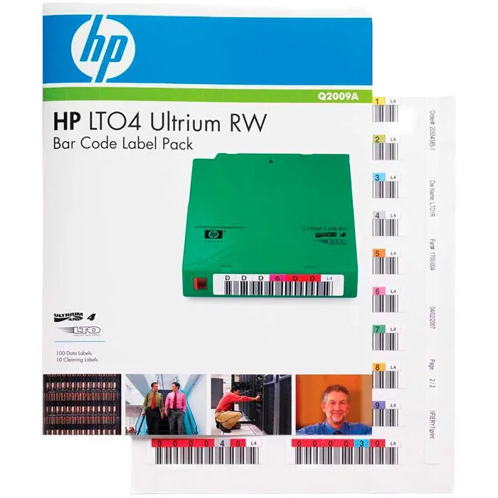 Комплект штрихкодов HPE Ultrium LTO-4 (100 карт. + 10 чист.) для C7974A (Q2009A) Комплект штрихкодов HPE Ultrium LTO-4 (100 карт. + 10 чист.) для C7974A (Q2009A)