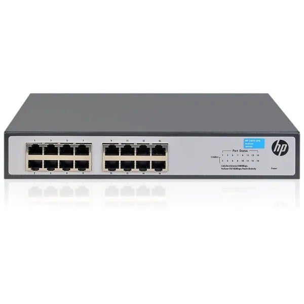 Коммутатор HP 1420-16G Switch (16 ports 10/100/1000, unmanaged, fanless, 19 Коммутатор HP 1420-16G Switch (16 ports 10/100/1000, unmanaged, fanless, 19
