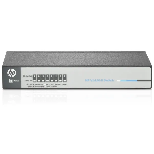 Коммутатор HP V1410-8 Switch (8 ports 10/ 100, Fanless, Unmanaged, desktop) (J9661A#ABB)